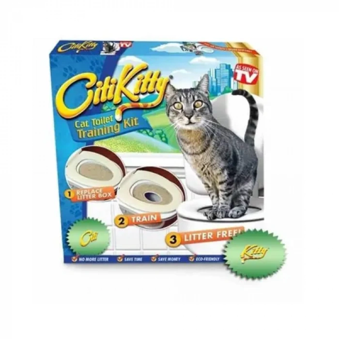 HERŞEYTREND CitiKitty Klozet Kedi Tuvaleti Eğitim Seti