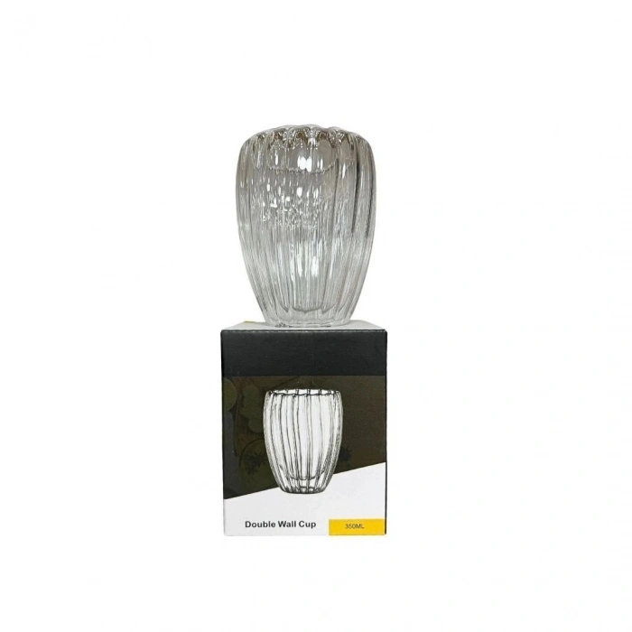 Çizgili Kulpsuz Bardak 350 ml