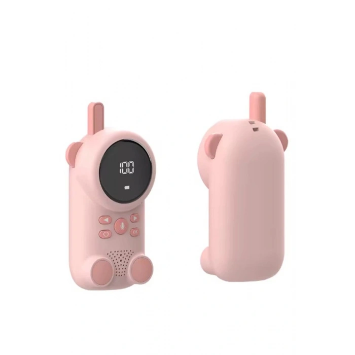 Çocuklar Için Kamp Yürüyüş El Telsizi Şarj Edılebılır 3km Menzil Pembe