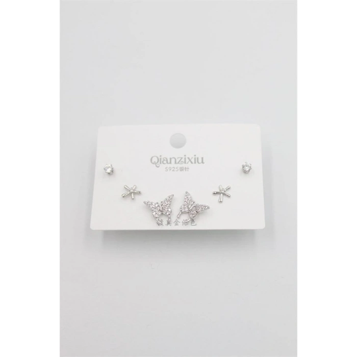 Çoklu Set Küpe - Gümüş