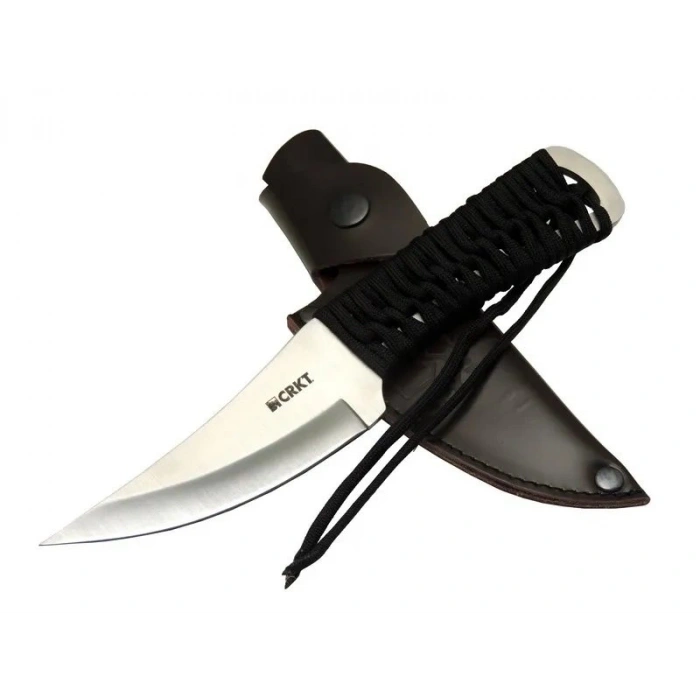 Crkt Scrub Fixed 2712 Wy Kamp / Outdoor Bıçak 22,5cm - İpli Sap, Deri Kılıflı