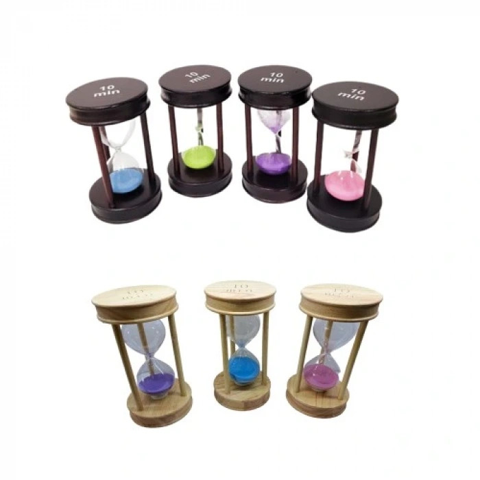 HERŞEYTREND Dekoratif Ahşap 10 Dakika Kum Saati
