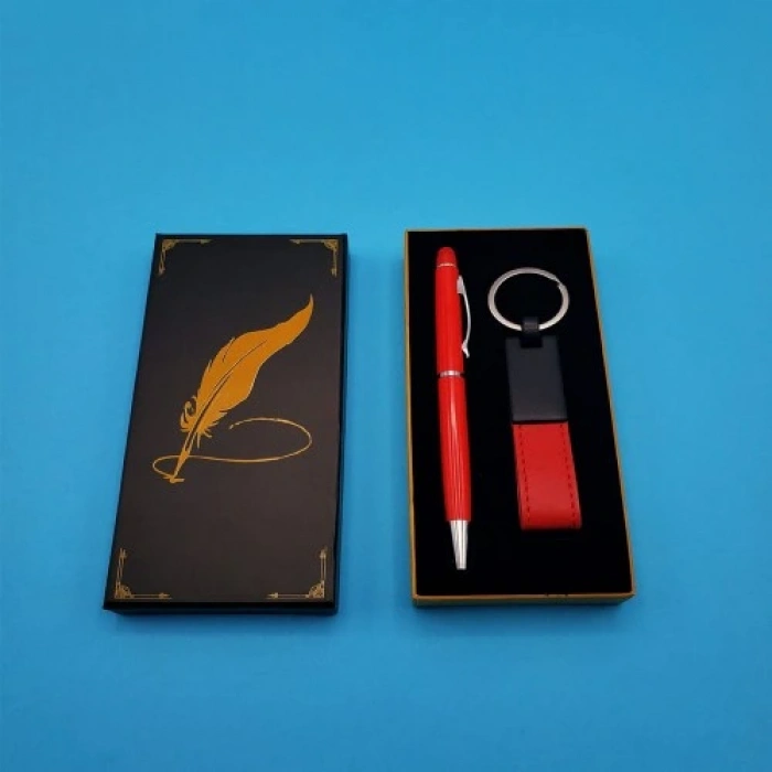 HERŞEYTREND Deri Anahtarlık ve Touchpen Kalem