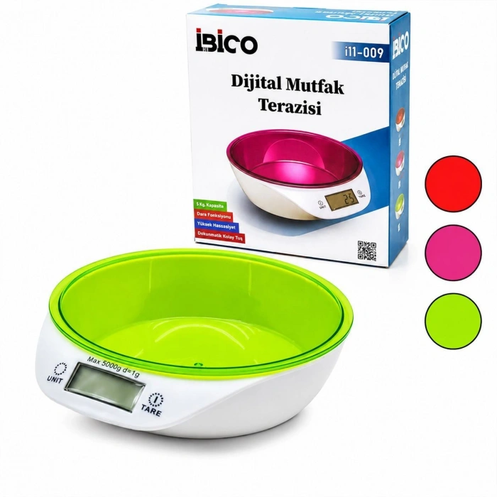 Dijital Kaseli Mutfak Terazisi 5kg/1g (Pilli)