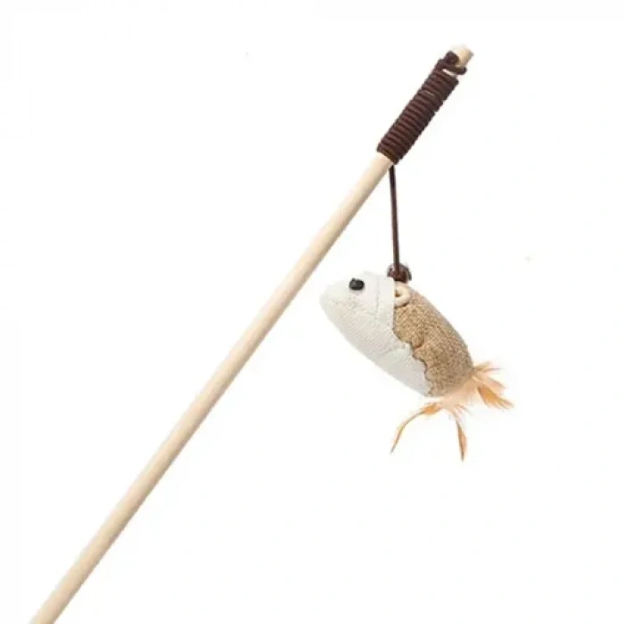 HERŞEYTREND Doğal Jut Fare Sembollü Kedi Oltası