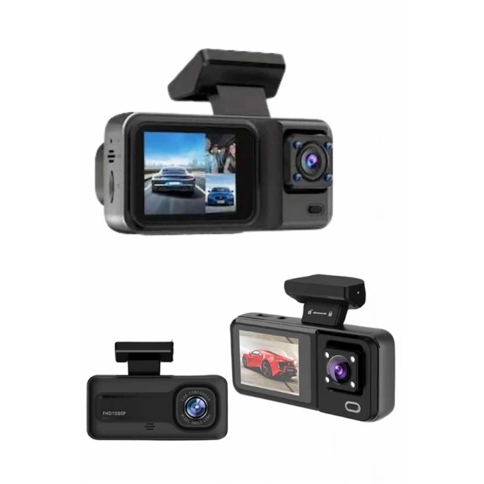 Ekranlı Sürüş Kaydedici DVR Ön ve Arka Kameralı Full HD Çözünürlüklü