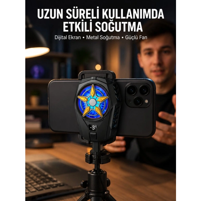 Ergonomik Telefon Soğutucu – 2 Hız Ayarı, Hafif ve Taşınabilir Yeni Nesil