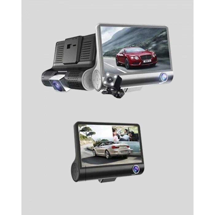 Full HD Araç Kamerası 3’lü 4.0” Ekranlı ve HDR Gece Görüşlü