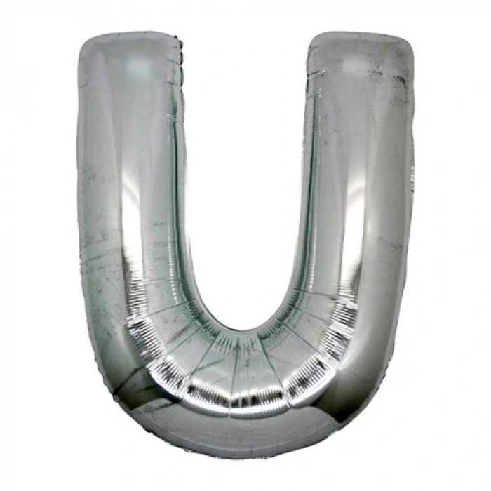 HERŞEYTREND Gümüş Rengi Folyo Harf Balon 1 Metre