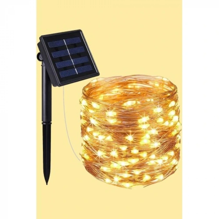 HERŞEYTREND Güneş Enerjili 200 LED Dış Mekan Aydınlatma Şeridi