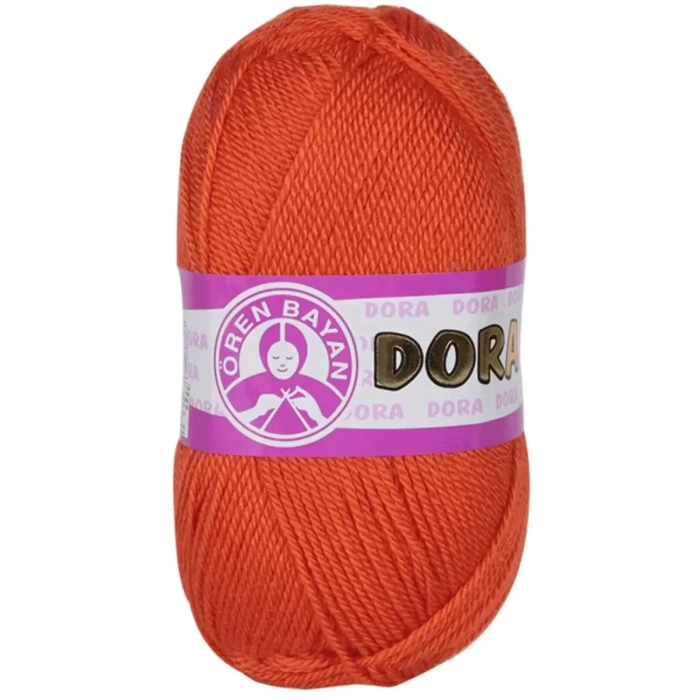 HERŞEYTREND 1 Adet Dora El Örgü İpi Yünü 100 gr 031 Turuncu
