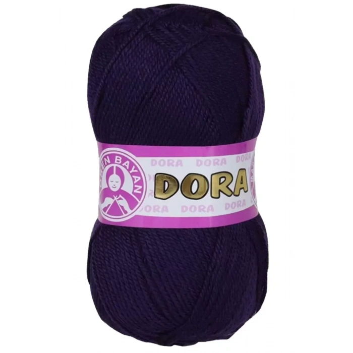 HERŞEYTREND 1 Adet Dora El Örgü İpi Yünü 100 gr 060 Koyu Mor