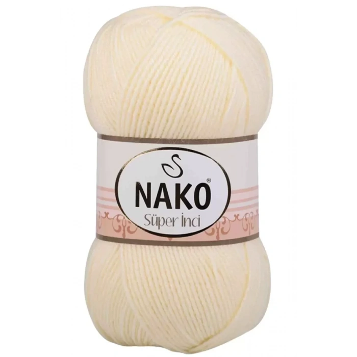 HERŞEYTREND 1 Adet Süper İnci El Örgü İpi 100 gr Krem 256