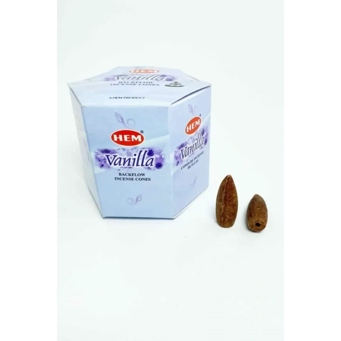 HERŞEYTREND 10 Adet Geri Akış Backflow Şelale Tütsü Konisi Tütsü Back Vanilya Kokulu