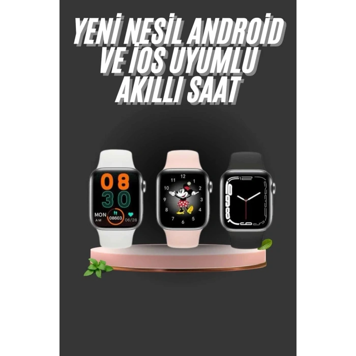 HERŞEYTREND 1.83 İnç Akıllı Saat Android ve İOS Uyumlu Çağrı Cevaplayabilen Adımsayar GPS Takibi