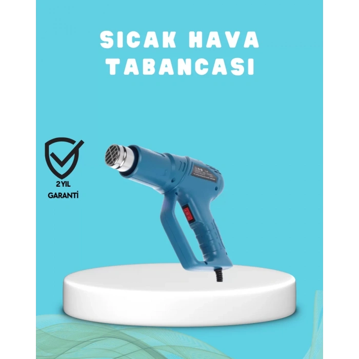 HERŞEYTREND 2000W Sıcak Hava Üfleme Tabancası Seramik Rezistanslı Profesyonel
