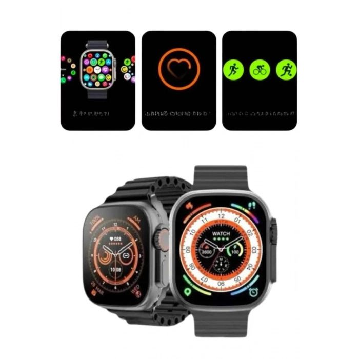 HERŞEYTREND 2025 Model Akıllı Saat Kordon Hediyeli Çağrı Cevaplama Uzun Pil Süreli Android İOS Uyumlu