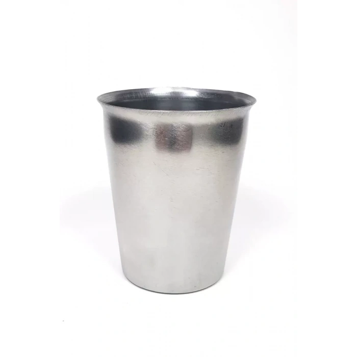 HERŞEYTREND 3 Adet Paslanmaz Çelik Krom Bardak 9 x 7,5 x 5,5cm