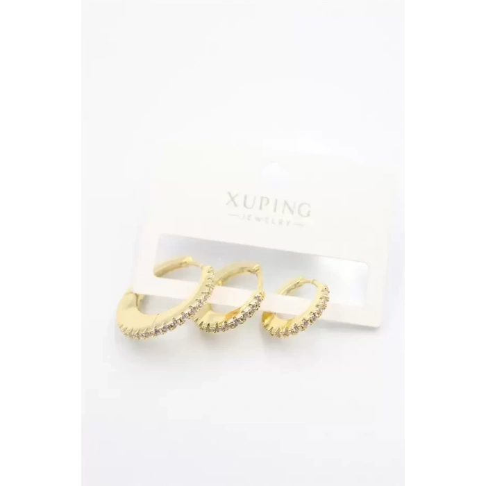 HERŞEYTREND 3lü Xuping Küpe - Altın