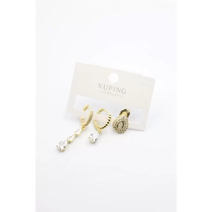 HERŞEYTREND 3lü Xuping Küpe - Altın