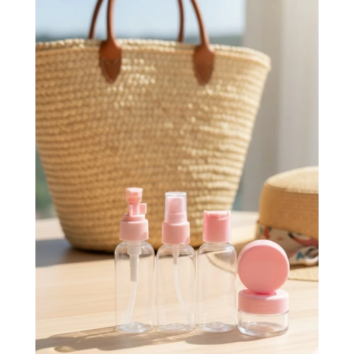 HERŞEYTREND 30 ml 5’li Seyahat Banyo Şişe Seti Çantalı