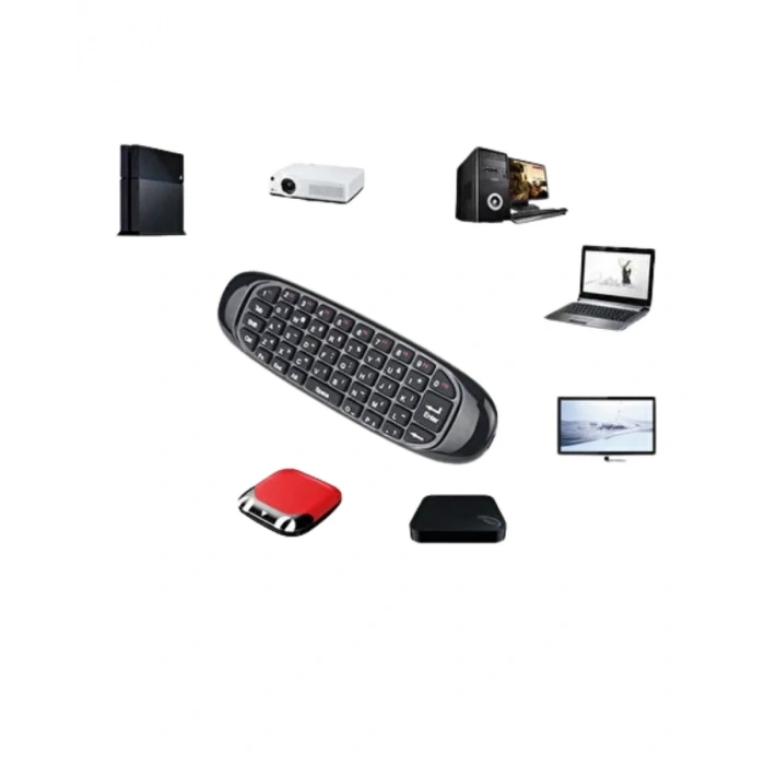 HERŞEYTREND 3’ü 1 Arada Kablosuz Hava Mouse Mini Klavye Kumanda