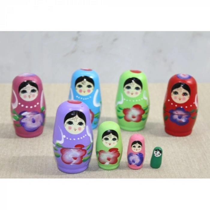 HERŞEYTREND 4lü Ahşap Matruşka