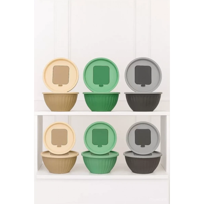 HERŞEYTREND 4 Parça Rendeli Karıştırma ve Saklama Kabı 2,5 Litre