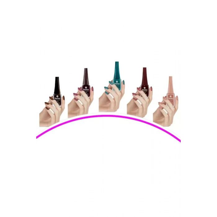 HERŞEYTREND 5 Adet Keratinli Besleyici Oje 14 ml SET10
