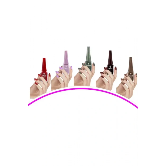 HERŞEYTREND 5 Adet Keratinli Besleyici Oje 14 ml SET13