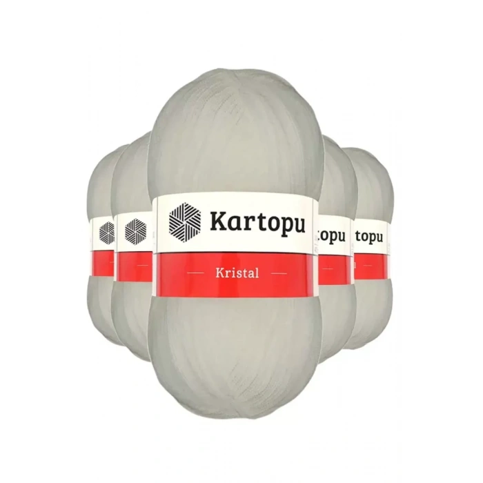 HERŞEYTREND 5 Adet Kristal Çift Katlı El Örgü Lif İpi Ekru K013