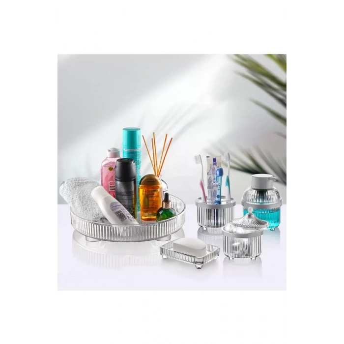 HERŞEYTREND 5 Parça Banyo Seti Beyaz