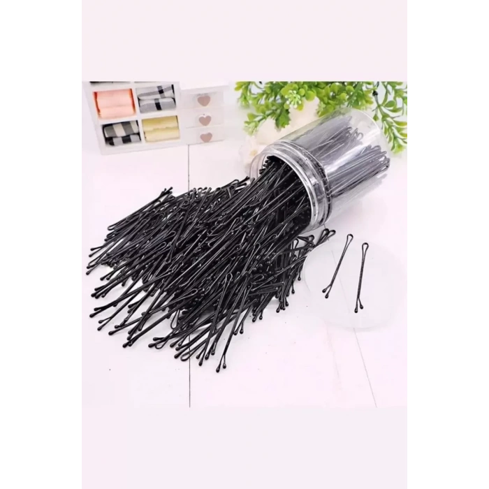 HERŞEYTREND 50 Adet Siyah Tel Toka 1.inci Kalite Çelik Tek Toka Black mudanis