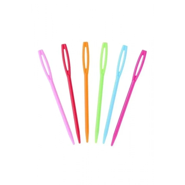 HERŞEYTREND 6 Adet Plastik Yün Iğnesi 9cm