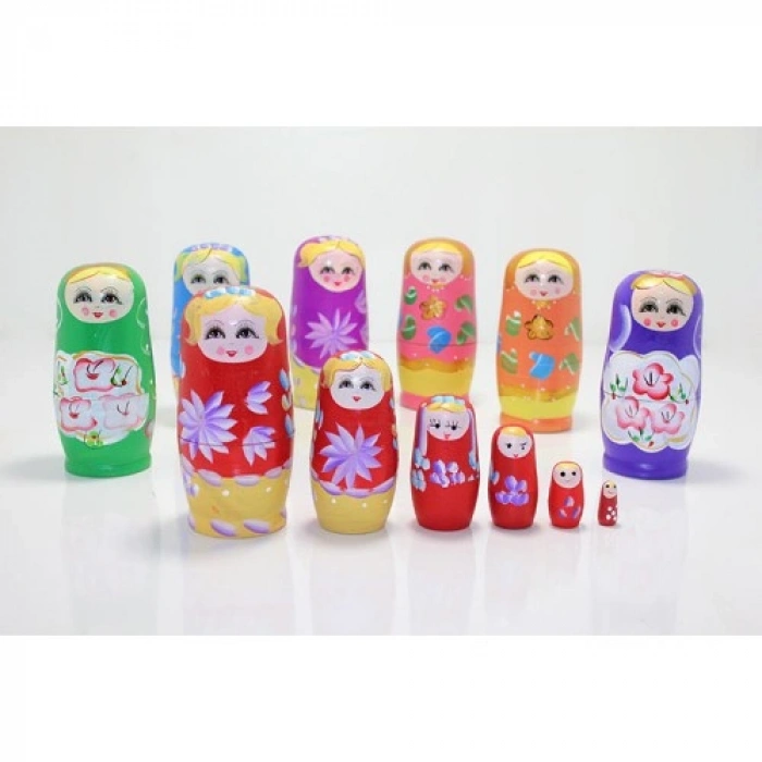 HERŞEYTREND 6lı Ahşap Matruşka Seti