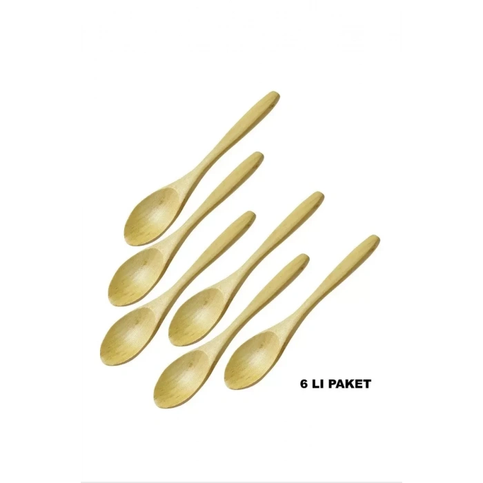 HERŞEYTREND Ağaç Doğal 6lı Mama Kaşık BLS-01-6B