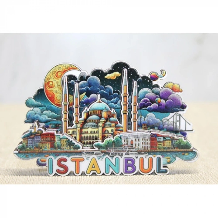 HERŞEYTREND Ahşap İstanbul Temalı Magnet