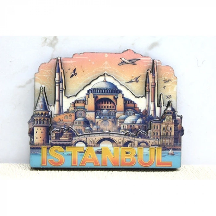 HERŞEYTREND Ahşap İstanbul Temalı Magnet