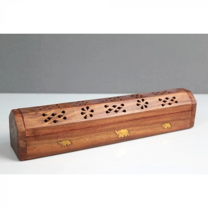 HERŞEYTREND Ahşap Maun Tabut Tütsülük Model 1