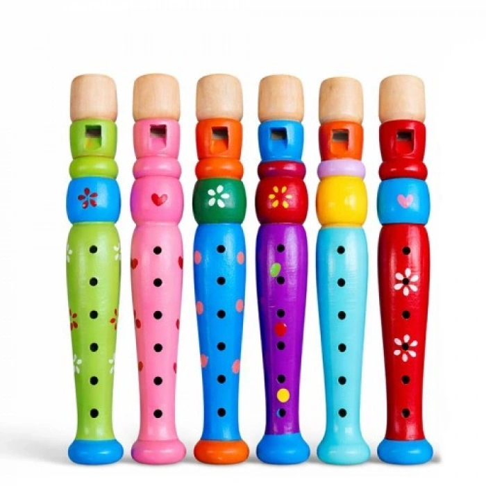 HERŞEYTREND Ahşap Renkli Flüt Küçük
