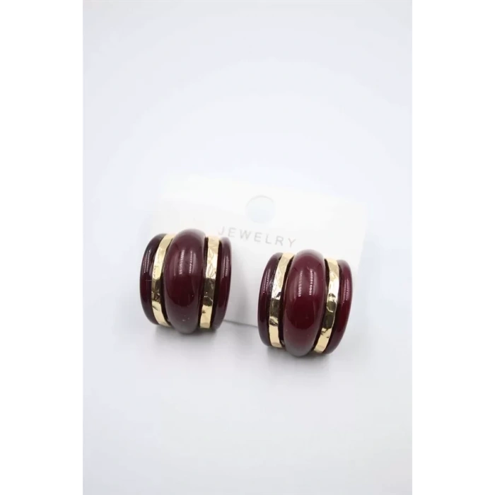 HERŞEYTREND Akrilik Küpe - Bordo