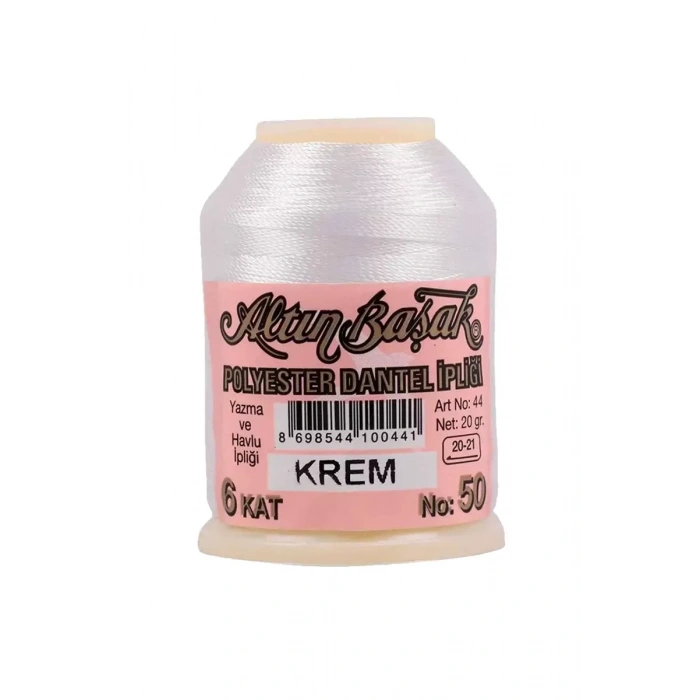 HERŞEYTREND Altınbaşak Oya ve Dantel İpi 20 gr - Royaleks - No: KREM