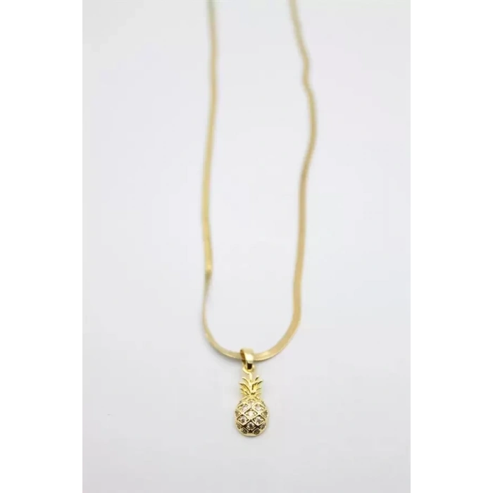 HERŞEYTREND Ananas Kolye - Altın