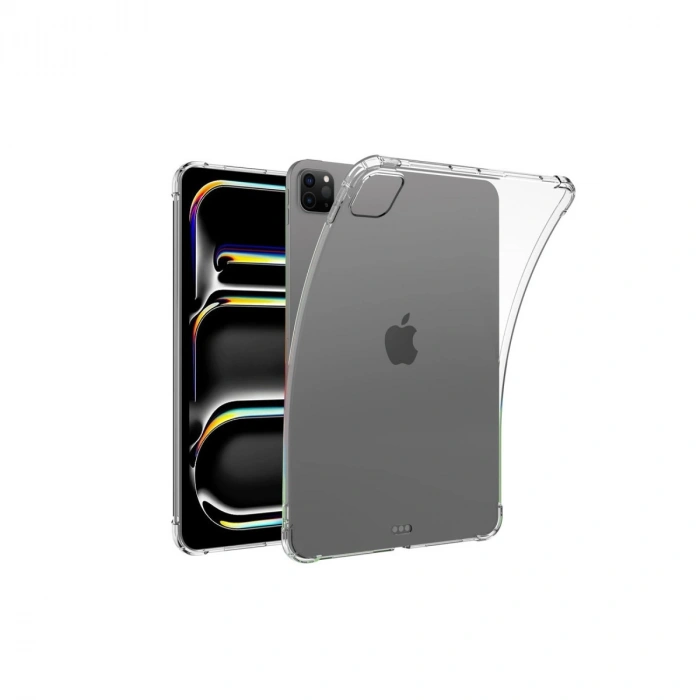 HERŞEYTREND Apple İpad Pro 11 (2024) Kılıf Anti Shock Tablet Silikon - Şeffaf
