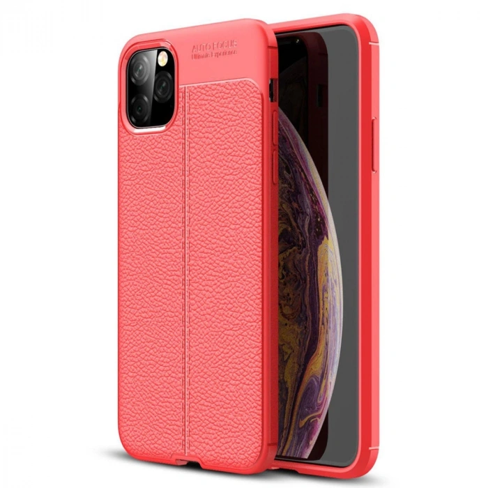 HERŞEYTREND Apple İphone 11 Pro Max Kılıf Auto Focus Kapak - Kırmızı