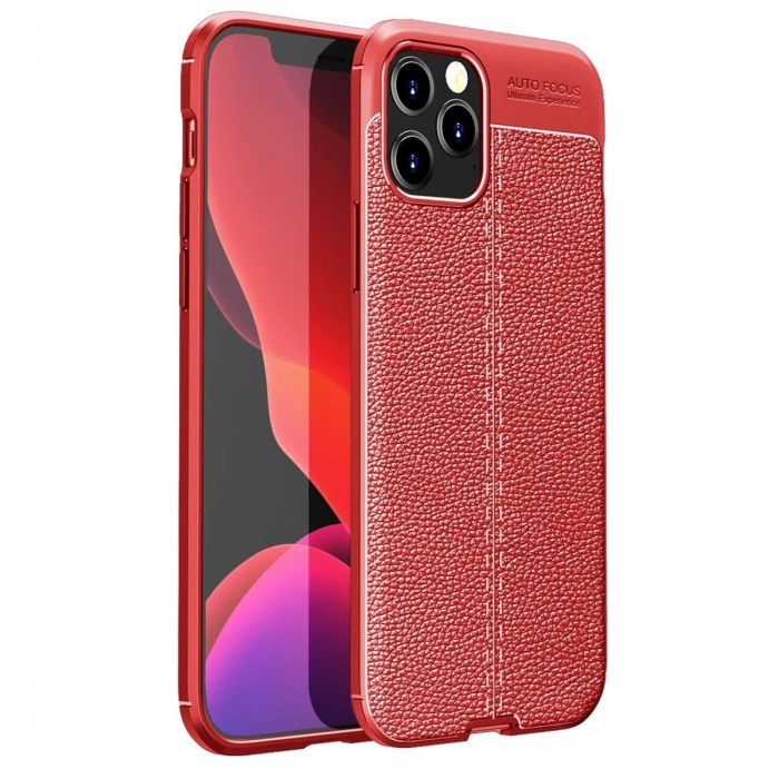 HERŞEYTREND Apple İphone 12 Pro Max Kılıf Auto Focus Kapak - Kırmızı