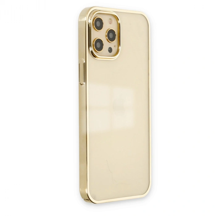 HERŞEYTREND Apple İphone 12 Pro Max Kılıf Element Silikon - Gold