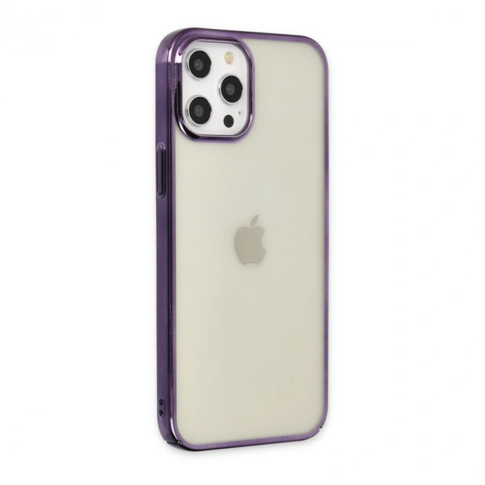 HERŞEYTREND Apple İphone 12 Pro Max Kılıf Element Silikon - Mor