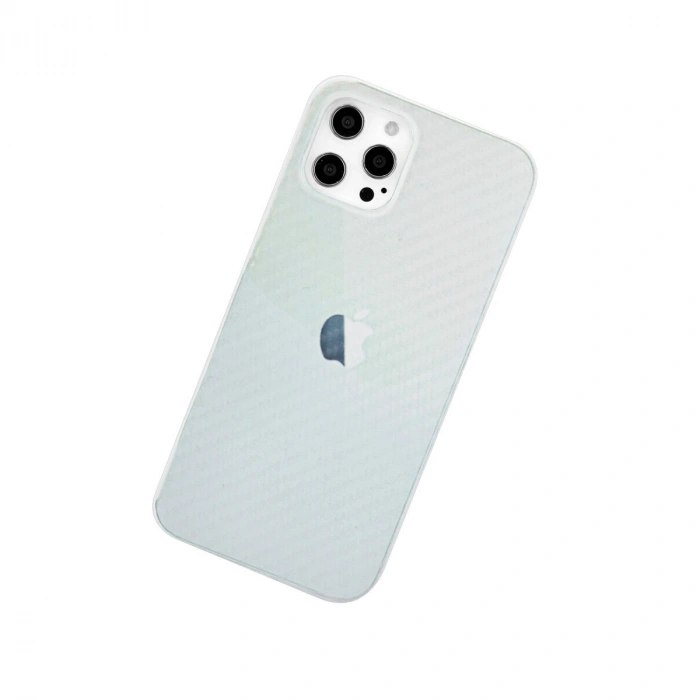 HERŞEYTREND Apple İphone 12 Pro Max Kılıf Karbon Pp Silikon - Şeffaf