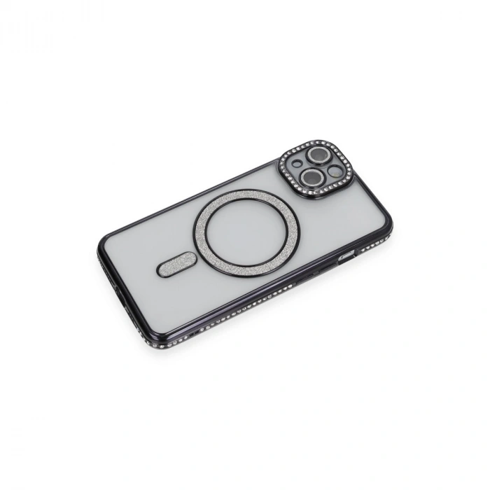 HERŞEYTREND Apple İphone 13 Kılıf Joke Simli Magneticsafe Kılıf - Siyah